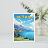 レイク伊勢尾イタリア旅行ヴィンテージイラストレーション ポストカード (スタンド正面)