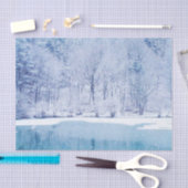 レイク凍っていクリスマスティッシュペーパー 薄葉紙 (クラフト)