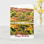 レイク反射 カード (黄色い花)