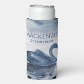 レイク反射 | Dusty Blue Swan Groomsman スリム缶クーラー (Seltzer正面)