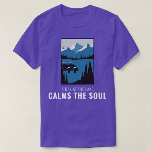 レイク恋人魚釣りボート1 Tシャツ (デザイン正面)