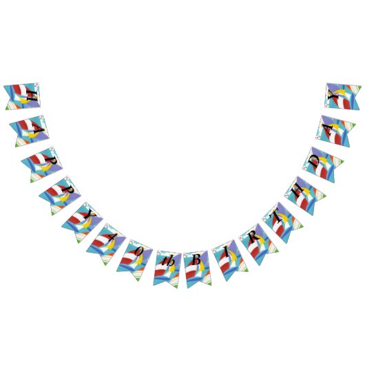 レイク数々のスカイの明るい色の帆船 バンティングフラッグ (全)