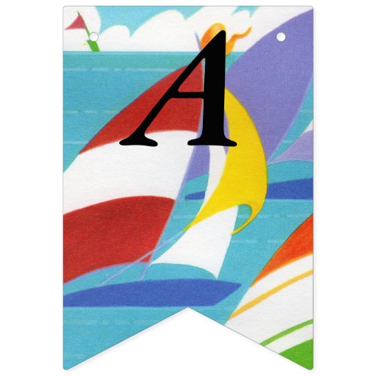 レイク数々のスカイの明るい色の帆船 バンティングフラッグ (第2の旗)