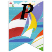 レイク数々のスカイの明るい色の帆船 バンティングフラッグ (第3の旗)