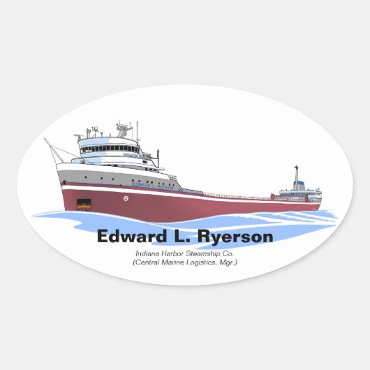 レイク素晴らしスのフレーターEdward L. Ryerson CML 楕円形シール (正面)