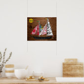 レイク素晴らしス州帆船リサイクルライセンスプレート ポスター (キッチン)