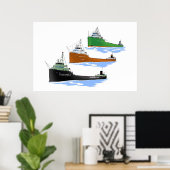 レイク素晴らしス貨物船William P. Snyder Jr. ポスター (ホームオフィス)