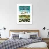 レイク素晴らしス飛んでいるボート キャンバスプリント (インサイチュ (寝室))