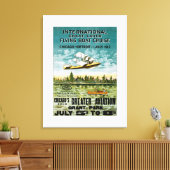 レイク素晴らしス飛んでいるボート キャンバスプリント (インサイチュ (リビング))