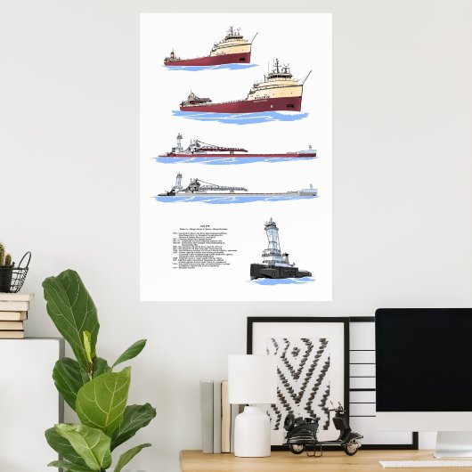 レイク素晴らしフレーター保護区/バージ・マウメの歴史 ポスター (ホームオフィス)