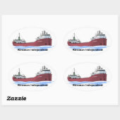 レイク素晴らしフレーターKinsman独立 楕円形シール (シート)