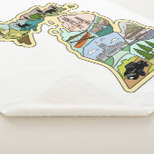 レイク素晴らし州ミシガンヴィンテージの図解入りの、写真付きの地図 シェルパブランケット (3/4)