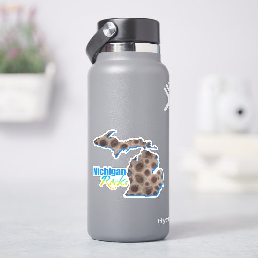 レイク素晴らし州 |ミシガンの岩 | Petoskey シール (HydroFlask)