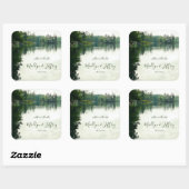 レイク素朴サイドエバーグリー結婚ズ反射 スクエアシール (シート)