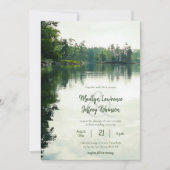 レイク素朴サイドエバーグリー結婚ズ反射 招待状 (正面)