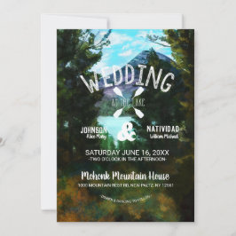 レイク素朴サイドマウン結婚テン 招待状