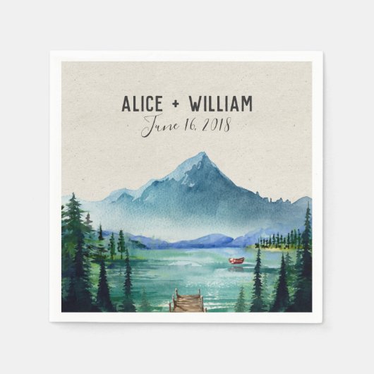 レイク素朴サイド結婚ナプキン スタンダードカクテルナプキン (正面)