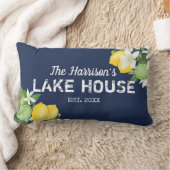 レイク素朴ハウスカスタムファミリーネームランバーピロー ランバークッション (ブランケット)