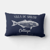 レイク素朴ハウストラウトブルー ランバークッション (裏面)