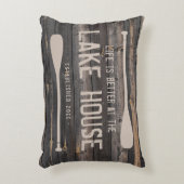 レイク素朴ハウスパドルで人生が良い アクセントクッション (正面(垂直))