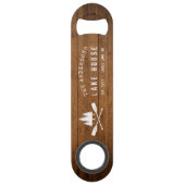 レイク素朴ハウスボートオアーズツリーズウッドプリント スピード栓抜き (正面)