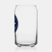 レイク素朴ハウスボートオアーズツリーズブルーウッドプリント ガラス缶 (左)