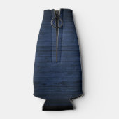 レイク素朴ハウスボートオアーズツリーズブルーウッドプリント ボトルクーラー (裏面)