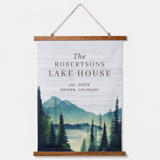 レイク素朴ハウス |ファミリ名 吊り下げ型タペストリー (正面)