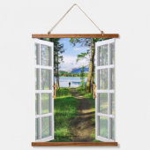 レイク素朴ビューイラストレーションビュー 吊り下げ型タペストリー (正面)