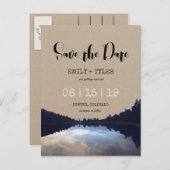 レイク素朴リフレクションレイクサイド日付を保存 案内ポストカード (正面/裏面)
