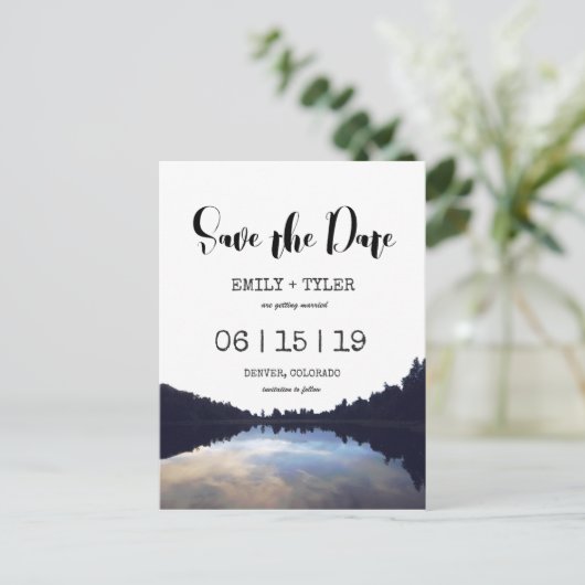 ©レイク素朴リフレクションレイクサイド日付を保存 案内ポストカード (スタンド正面)