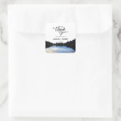 ©レイク素朴リフレクションレイクサイド結婚式の引き出物 スクエアシール (バッグ)