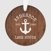 レイク航海のハウスいかりウッドファミリー名 オーナメント (正面)