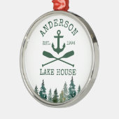 レイク航海のハウスいかりオアーズパインズラウンド メタルオーナメント (左)