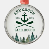 レイク航海のハウスいかりオアーズパインズラウンド メタルオーナメント (正面)