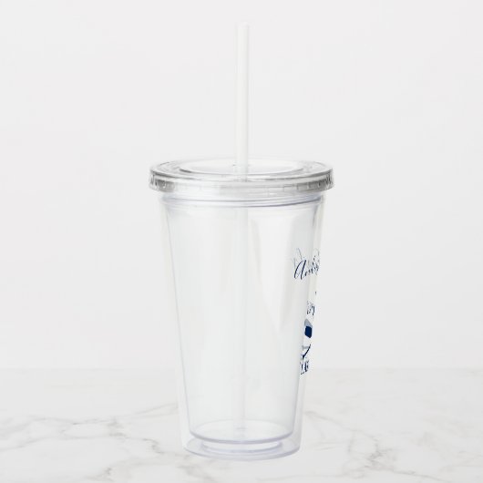 レイク航海のハウスいかりオアーズファミリーネイビーブルー アクリルタンブラー (右)