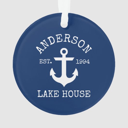 レイク航海のハウスいかりファミリーネームブルー オーナメント (裏面)