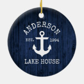 レイク航海のハウスいかりブルーウッドファミリー名 セラミックオーナメント (裏面)