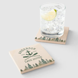 レイク航海のハウスファミリーネームいかりオアーズパインズ ストーンコースター