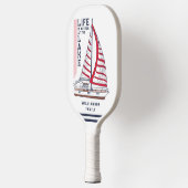 レイク航海のハウスファミリー名パーソナライズされた ピックルボールラケット (左)
