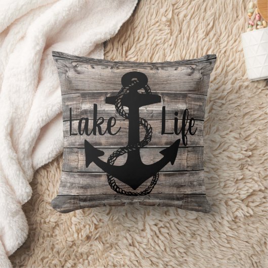レイク航海のライフ+いかり | クッション (ブランケット)