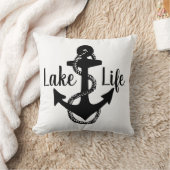 レイク航海のライフ+いかり – 両面 | クッション (ブランケット)