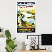 レイク蒸気船ヴィンテージ旅行広告の女性 ポスター (ホームオフィス)