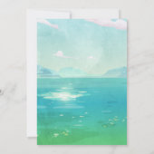 レイク誕生日招待状カヌカヤック魚釣り 招待状 (裏面)