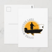 レイク魚釣りミシガン ポストカード (正面/裏面)