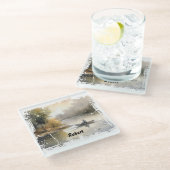 レイク魚釣り ガラスコースター (アングル)