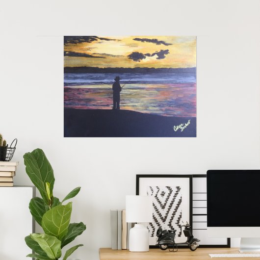 レイク魚釣り ポスター (ホームオフィス)