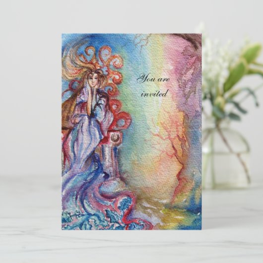 レイク1の乙女、生き生きとした明るい青ピンク 招待状 (スタンド正面)