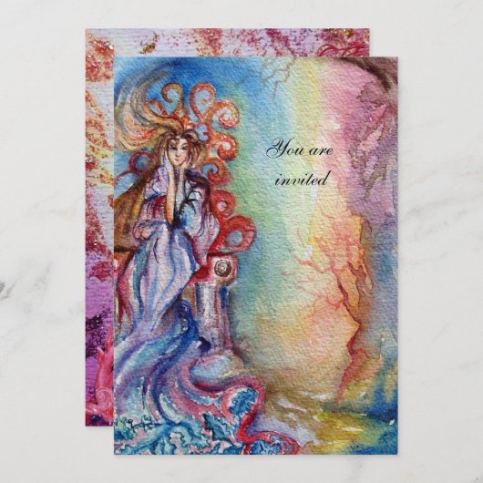 レイク1の貴婦人, 鮮やかな青とピンク 招待状 (正面/裏面)