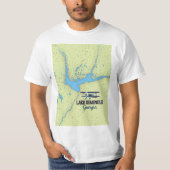 レイク・セミノール ジョージア州 マップポスター Tシャツ (正面)